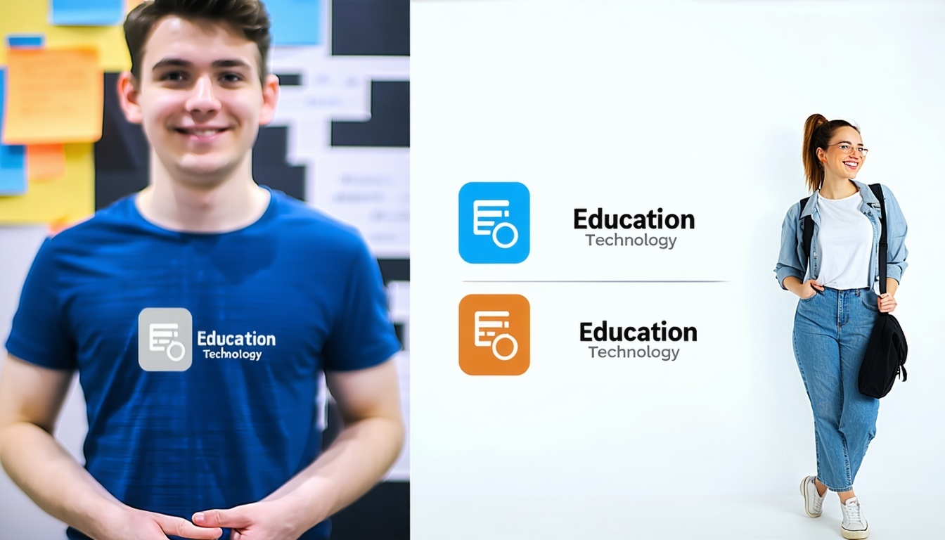 Education technology startup logo